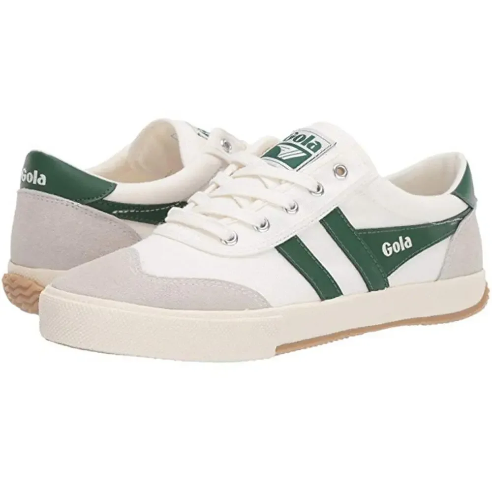 Gola Womens Badminton Sneakers EU 38 US 7 White Green Canvas Suede EUC